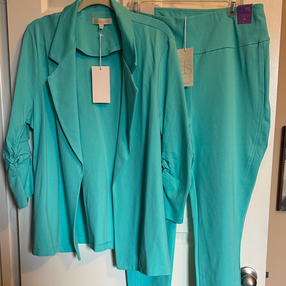 Scarlett Aqua Pantsuit Set